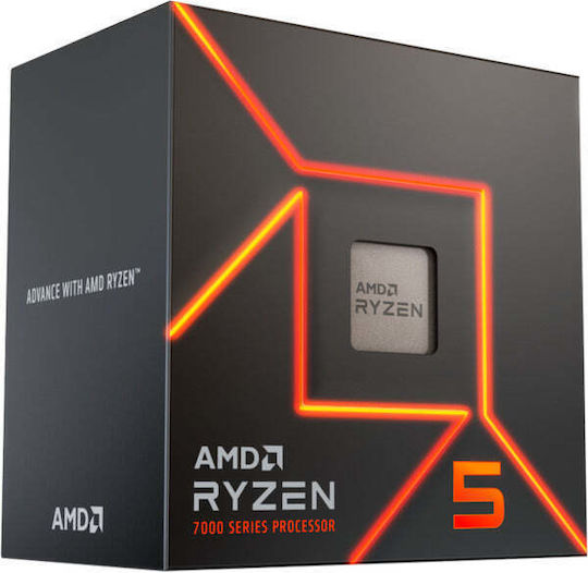 AMD Ryzen 5 7400 4.3GHz Επεξεργαστής 6 Πυρήνων για Socket AM5 σε Κουτί με Ψύκτρα