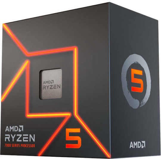 AMD Ryzen 5 7400 4.3GHz Επεξεργαστής 6 Πυρήνων για Socket AM5 σε Κουτί με Ψύκτρα