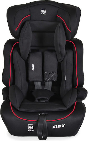 Moni Flex Καθισματάκι Αυτοκινήτου i-Size Black / Red Line 9-36 kg