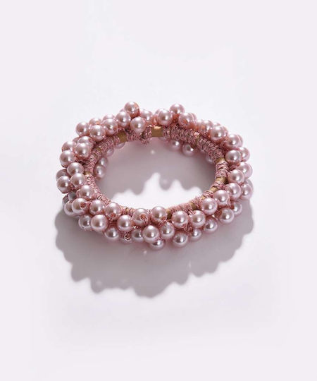 Scrunchy Millie Rosa Perlen 6,5cm Ac998 Hrd-ac998