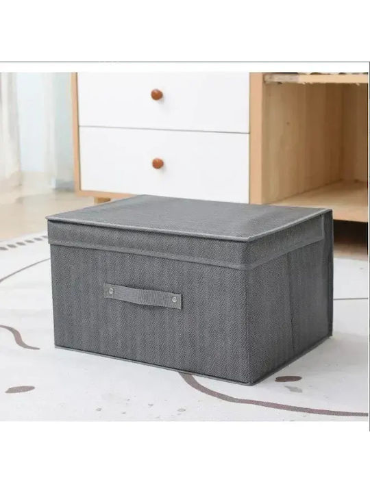 Tpster Plastic Storage Box with Lid Gray 41x35x20cm