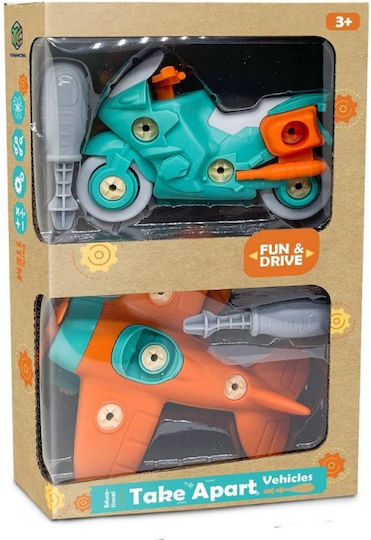 Martin Toys Kunststoff-Bauspielzeug Flugzeug, Maschine & Schiff für Kinder ab 3+ Jahre alt Jahren