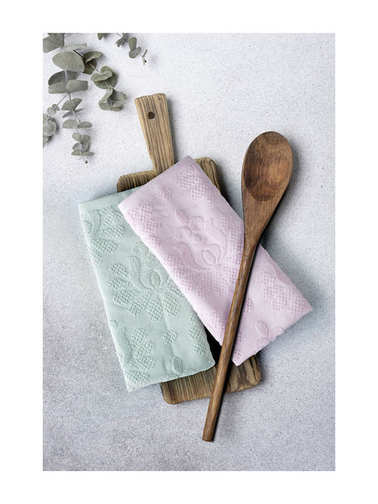 Nima Verve Kitchen Towel Made of 100% Cotton in Purple Colour 60x40cm 2 Pieces