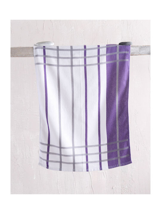 Rythmos Lisbon Towel from 100% Cotton in Purple Color 50x70cm