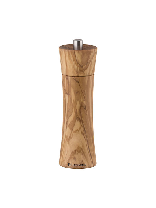 Zassenhaus Frankfurt Olive Wood Χειροκίνητος Μύλος Πιπεριού Ξύλινος σε Καφέ Χρώμα 18cm
