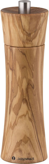Zassenhaus Frankfurt Olive Wood Manual Wooden Pepper Mill 18cm Brown