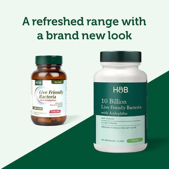 Holland & Barrett Acidophilus Supplement With Probiotics 60 Capsules