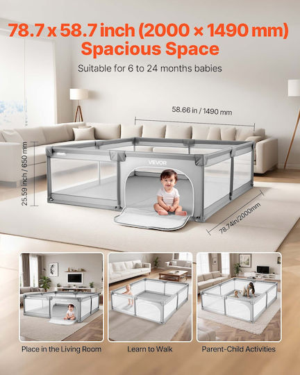 Vevor Park with Mattress 149x200cm