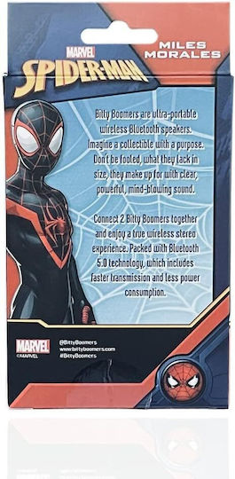 Bitty Boomers Marvel: Miles Morales Ηχείο Bluetooth με Διάρκεια Μπαταρίας έως 4 ώρες Μαύρο