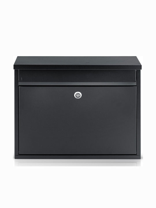 Humberg Außenbereich Briefkasten Inox in Schwarz Farbe 37.5x30.5x12cm