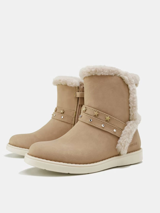 Kinderstiefeletten mit Reißverschluss Beige
