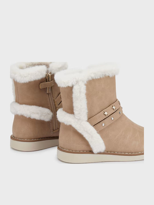 Kinderstiefeletten mit Reißverschluss Beige