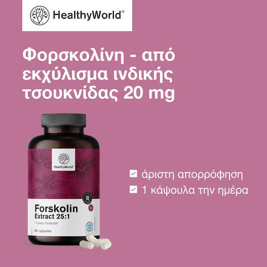 Healthy World Φορσκολίνη 20mg 60 κάψουλες