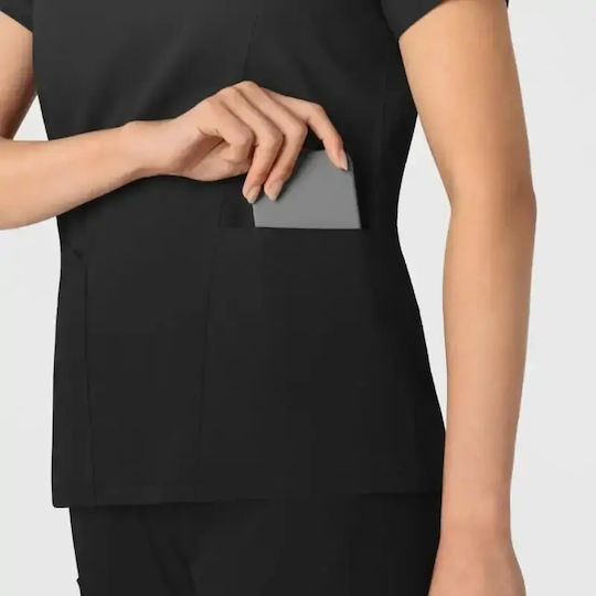WonderWink Women's Black Medical Blouse
