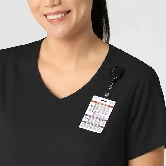 WonderWink Women's Black Medical Blouse
