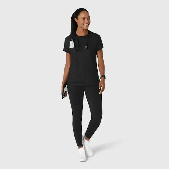 WonderWink Women's Black Medical Blouse