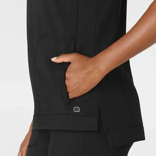 WonderWink Women's Black Medical Blouse