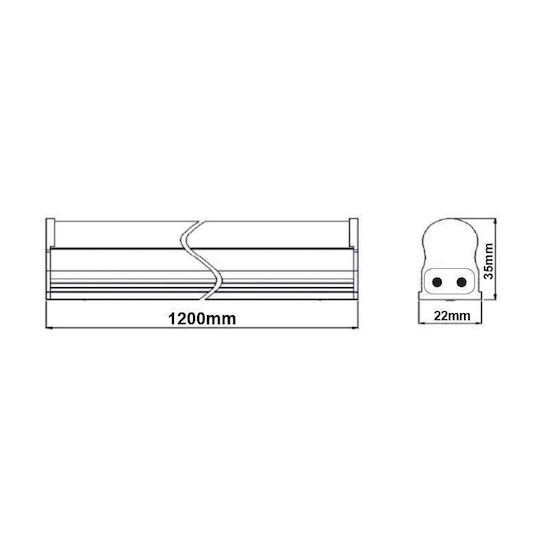 Led Smd Unterbauleuchte T5 17w 4000k 120cm