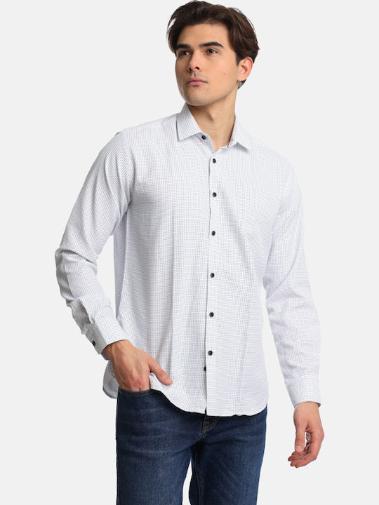 Cu mânecă lungă Bumbac Cămașă White
