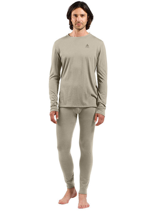 Odlo Natural Merino 160 Men's Thermals & Base Layers Beige