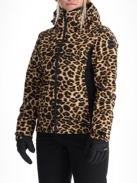 Icepeak 853125831-915 Frauen Jacke aus für Ski & Snowboard Braun