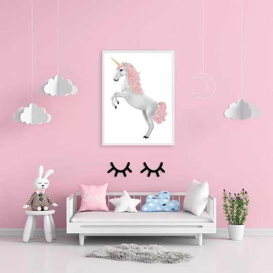 Kinder Wandkunst Gerahmt Einhorn 21x30cm