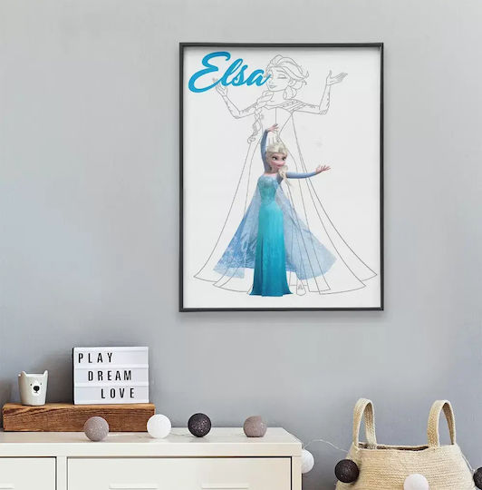 Детска Рамка Princess Elsa от Дърво 30x40бр