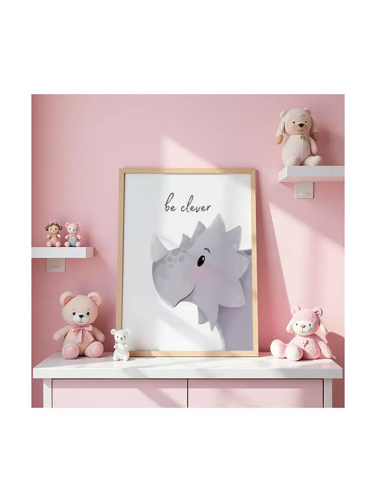 Детска Рамка С динозавър Be Clever от Дърво 30x40бр