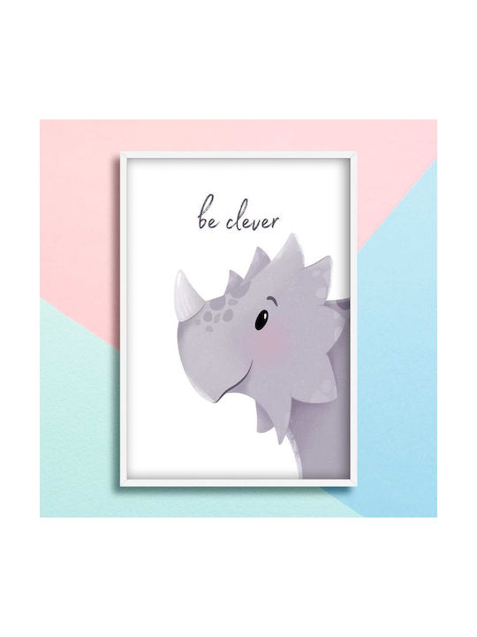 Детска Рамка С динозавър Be Clever от Дърво 30x40бр