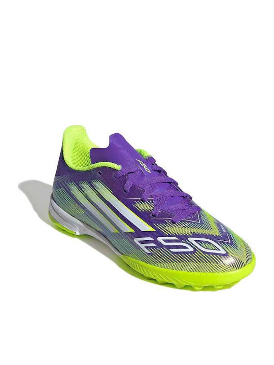 F50 League TF Ghete De Fotbal Pentru Copii Cu Talpă Cu Crampoane Violet