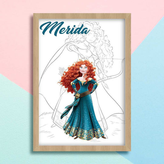 Kinder Wandkunst Princess Merida 21x30cm