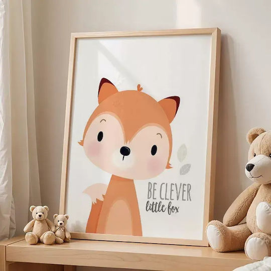 Παιδικό Κάδρο Be Clever από Ξύλο 21x30εκ.