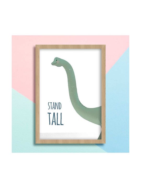 Kids Framed Wall Painting Dinosaur 30x40cm