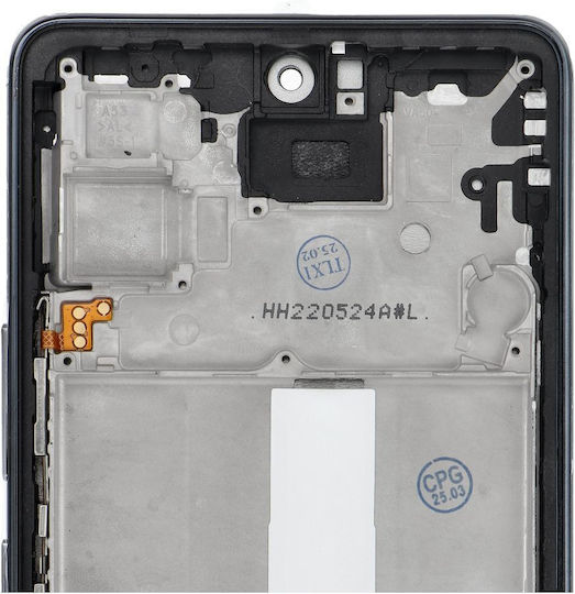 Screen Display with Touch Mechanism and Frame for SAMSUNG A53 A536 (Black)