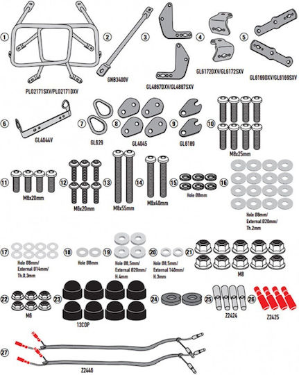 Kappa Moto Side Mounts for Yamaha Tracer 9