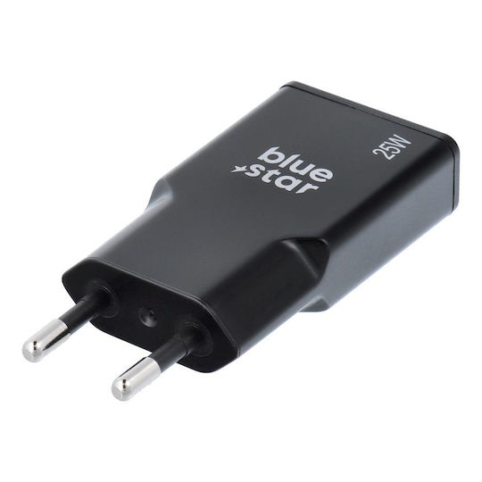 Blue Star Charger Without Cable GaN with USB-A Port and USB-C Port 25W Power Delivery / Quick Charge 4.0 Blacks (TFK-SC-25WAC)