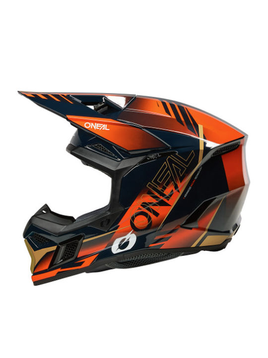 O'Neal 3SRS Haze V.26 Blue/Orange/Gold Motorcycle Helmet Motocross ECE 22.06