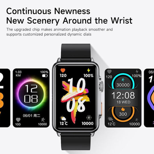 Awei H28 Smartwatch με Παλμογράφο (Μαύρο)