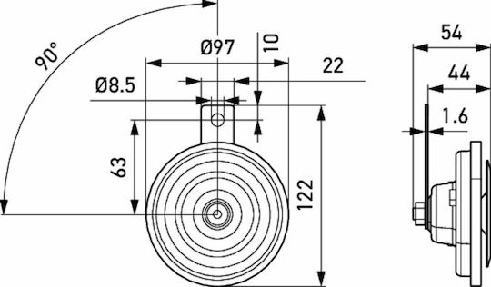 Hella Κόρνα Αυτοκινήτου 12V