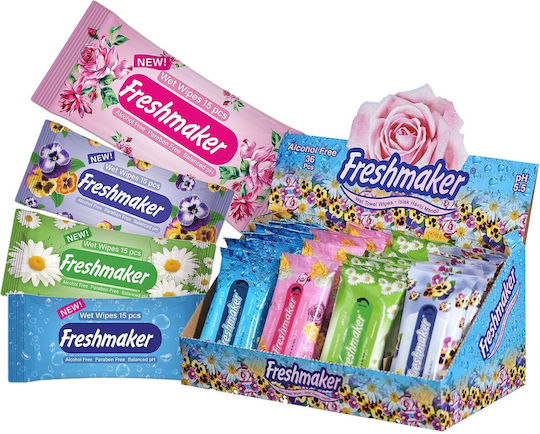 4teen-4ty Freshmaker Flower Cleaning Pads for Car Dashboard