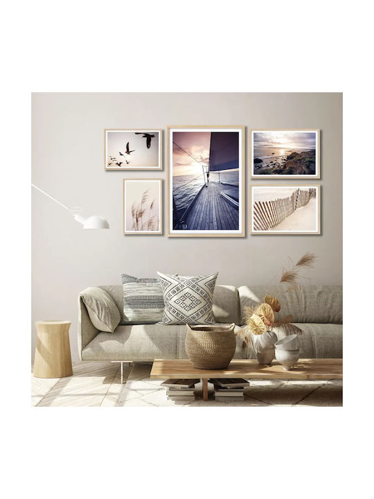 Poster Fence Pst25207 30cm X 40cm Κορνίζα Σκούρο Φυσικό Ξύλου Καφέ