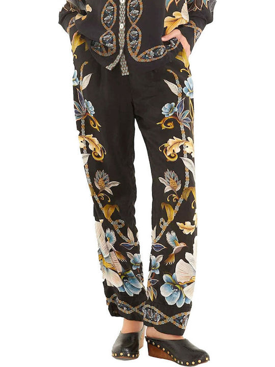Dama Tesatura Pantaloni Black
