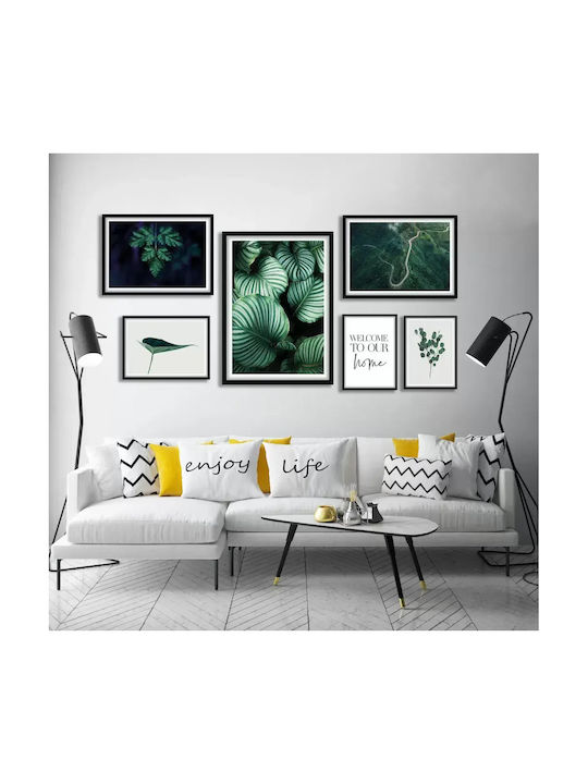 Poster Road On Green Hills Pst25200 50cm X 70cm Κορνίζα Σκούρο Φυσικό Ξύλου Καφέ