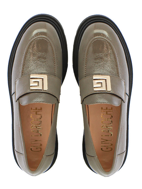 Leather Women's Moccasins in Brown Color