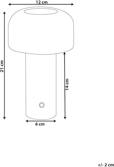 Beliani Dekorative Lampe Gray