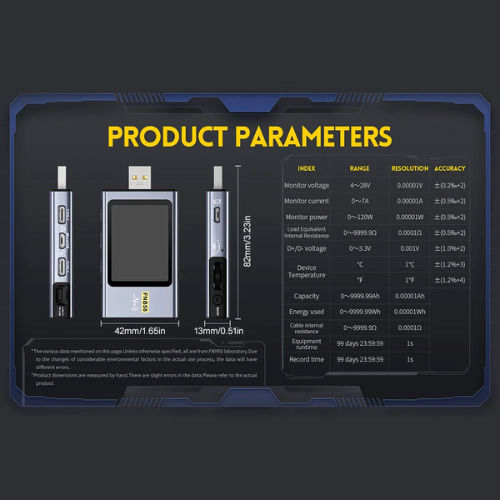 Fnirsi Уред за тестване на ПК USB порт