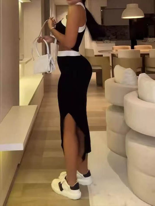 Set with Maxi Skirt Black