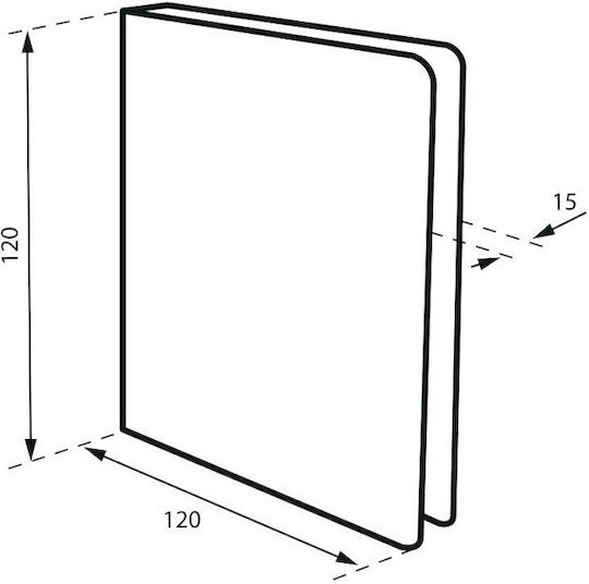 Πινακίδα Σήμανσης Βέλος 45° Πάνω Αριστερά 120x120 Mm Ανοξείδωτη Αυτοκόλλητο Thirard 00082387
