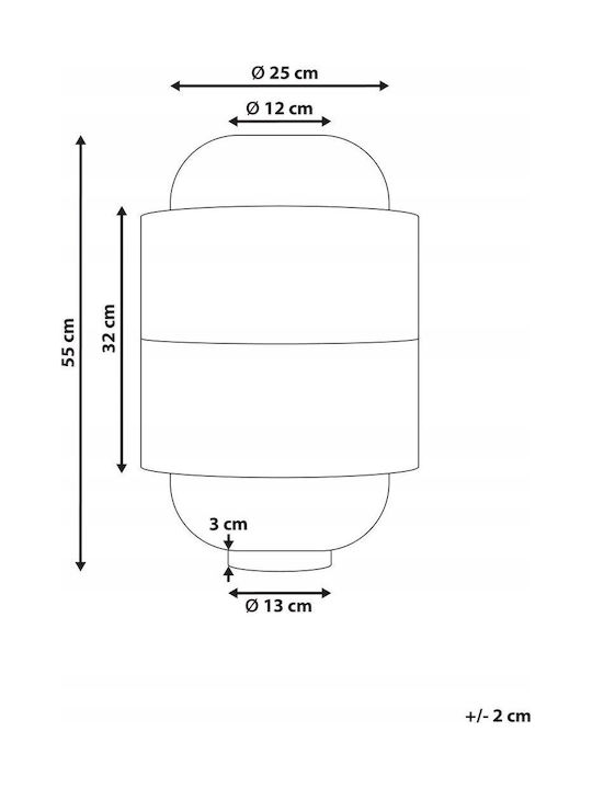 Beliani Dekorative Lampe Schwarz