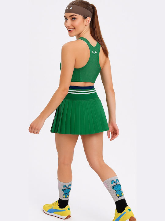 Forest Falten Tennisskirt Grün